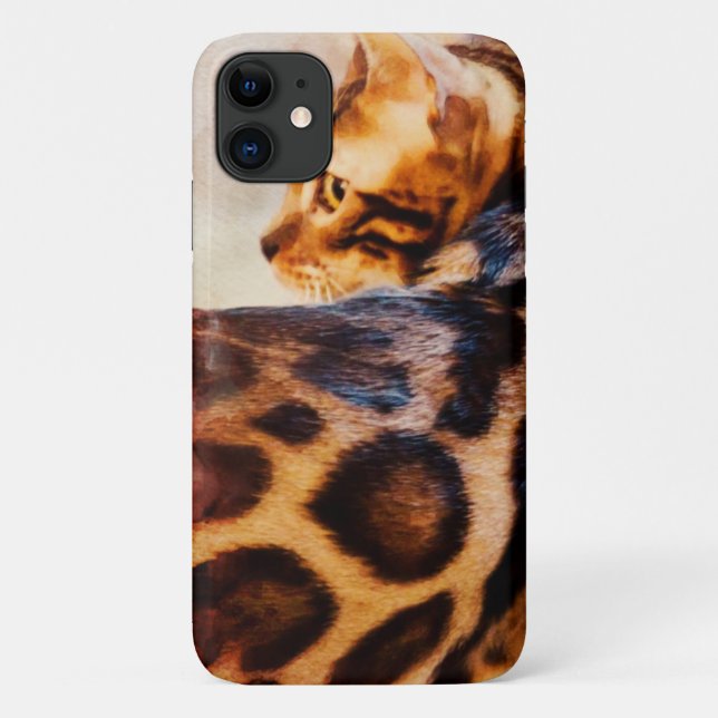 Amazing Bengal Cat iPhone 11 phone case (Back)