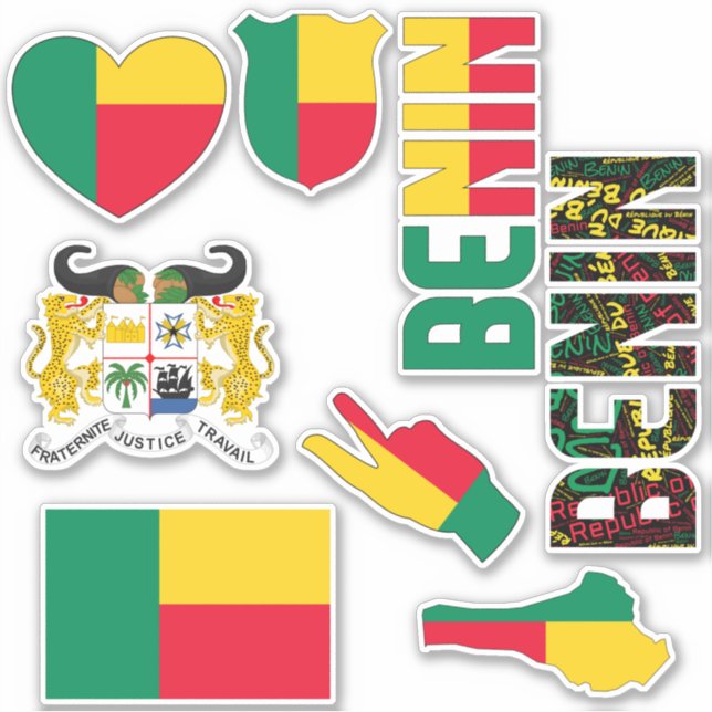 Amazing Benin Shapes National Symbols Sticker (Front)