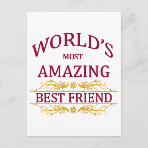 Amazing Best Friend Postcard