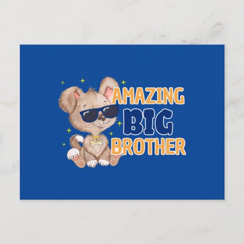 Amazing Big Brother Cool Dog Postcard
