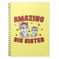Amazing Big Sister - Kitty Cats Red Hearts
