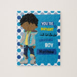 Amazing Black Boy Jigsaw Puzzle<br><div class="desc">You're a bold,  bright,  amazing girl! Personalized Puzzle! Check out more of my personalized gifts!</div>