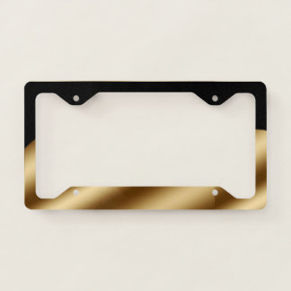 Amazing Black, Gold License Plate Frame