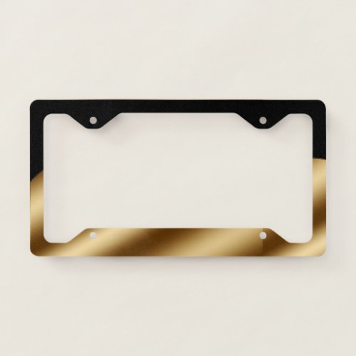 Amazing Black Gold License Plate Frame