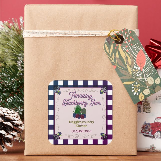 amazing blackberry jam LABEL (Holiday)