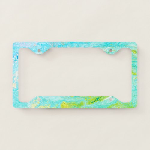 Amazing Blue_Green Marble  License Plate Frame