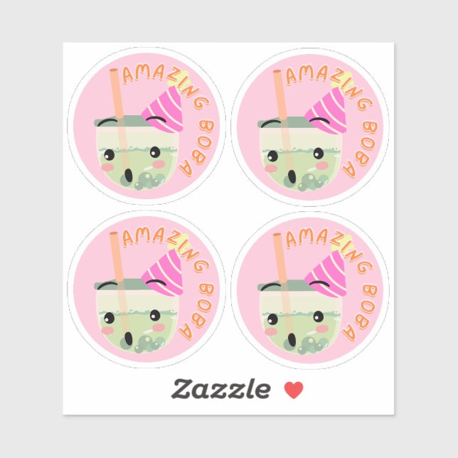 Amazing Boba- Pack of 4 Sticker (Sheet)