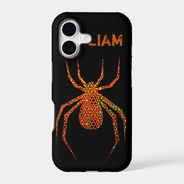 Amazing Bold Geometric Patterned Spider Art Iphone Case (Back)