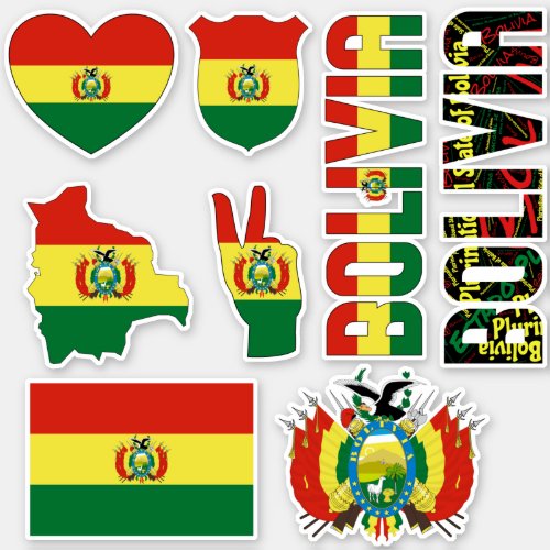 Amazing Bolivia Shapes National Symbols Sticker