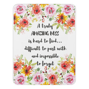 Amazing Boss Quote Great Boss Appreciation gift Door Sign