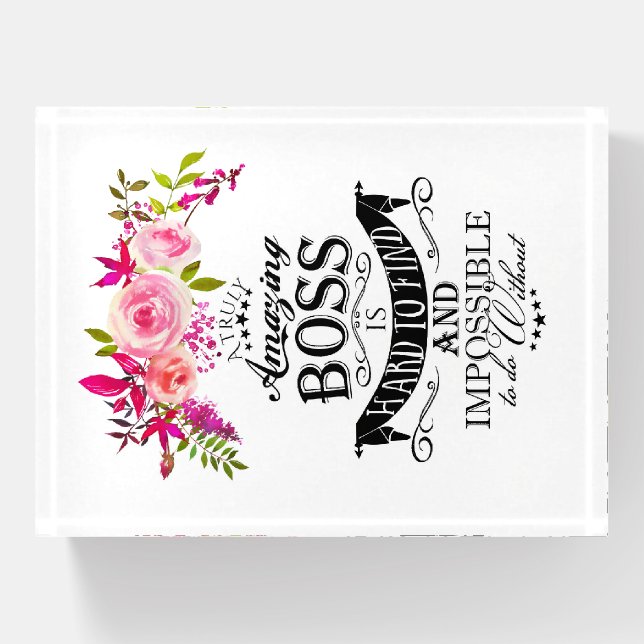 Amazing Boss THANK YOU BOSS "awesome boss Paperweight (Front)