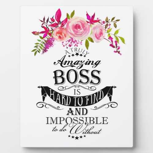 Amazing Boss THANK YOU BOSS awesome boss Plaque