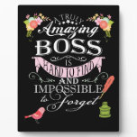 Amazing boss thank  you plaque