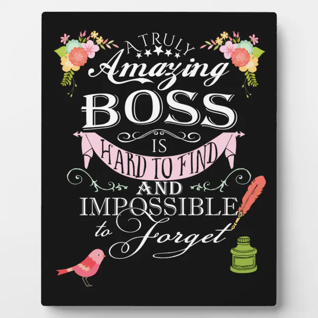 Amazing Boss Amazing boss thank you plaque | Zazzle