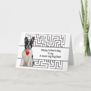Amazing Boston Terrier Dog Dad Happy Father's Day Card