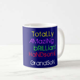 Amazing Brilliant Handsome Grandson Personalised Coffee Mug