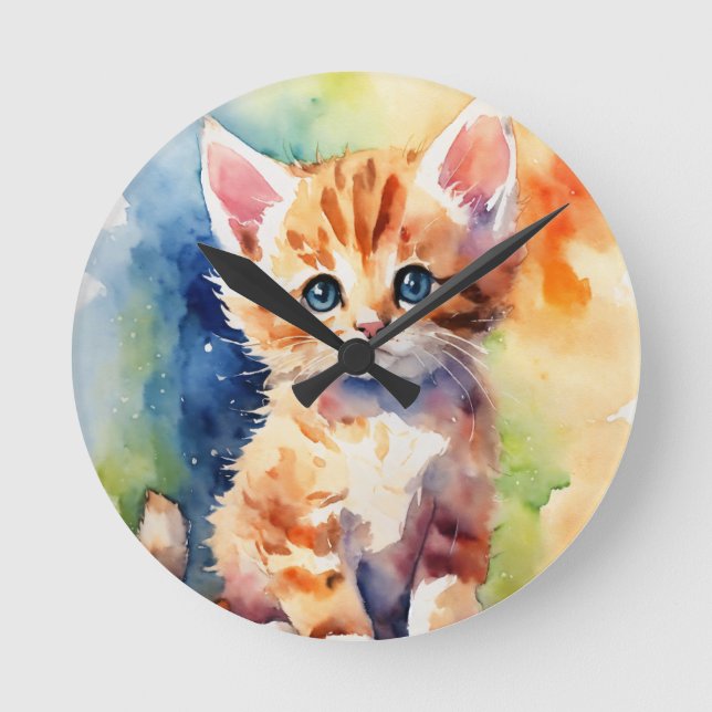 Amazing cat wall art clock (Front)