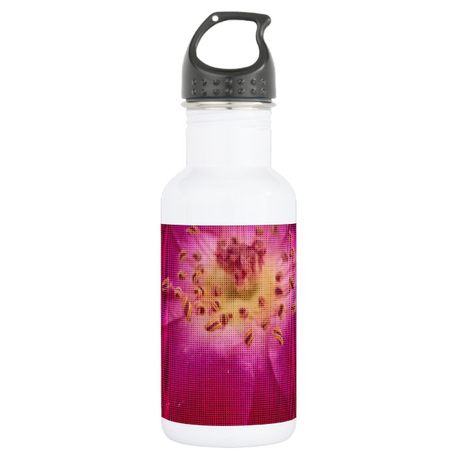 Amazing Checked Rose.jpg Stainless Steel Water Bottle (Front)