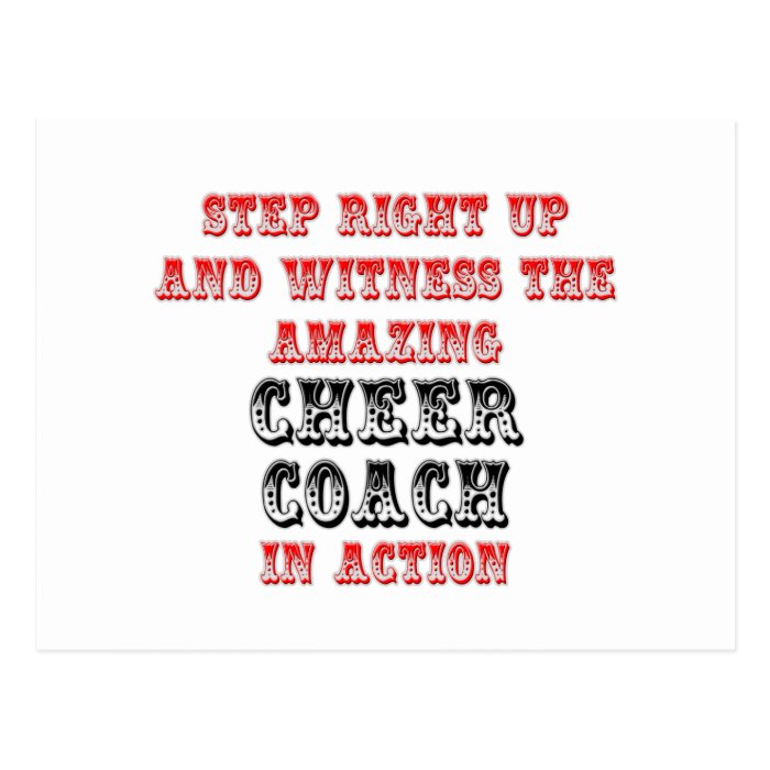 Amazing Cheer Coach In Action Postcard