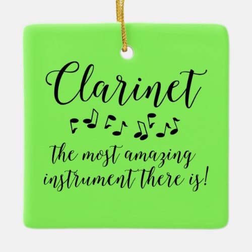Amazing Clarinet Ceramic Ornament