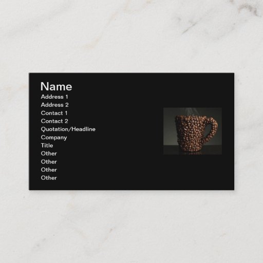 Customizable Amazing coffee photo-3 business card templates