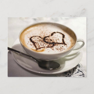 Amazing coffee photo postcard