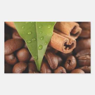 Amazing coffee still life rectangular sticker