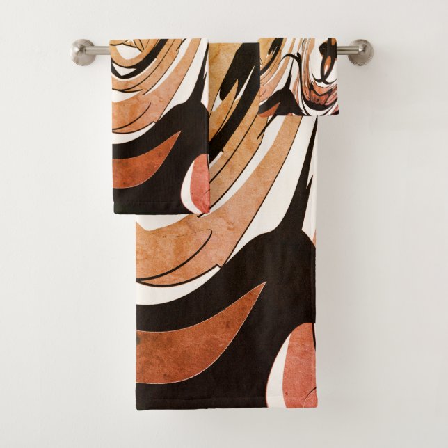 Amazing Color Combination Modern Art Bath Towel Set (Insitu)