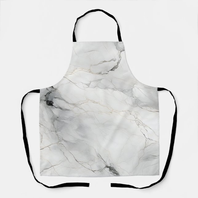 Amazing Color Print  White Marble Apron (Front)