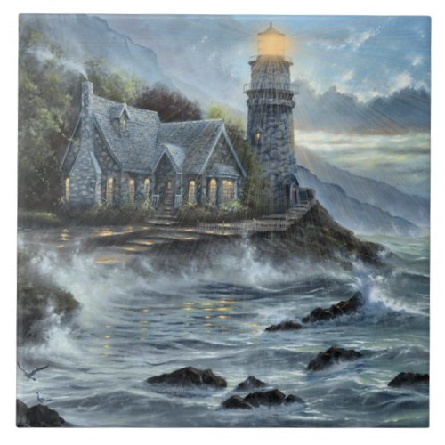 amazing colored lighthouse tile