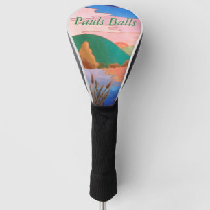 amazing colorful contempory abstract landscape golf head cover