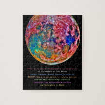 Amazing Colorful Moon Satellite Photo Composite