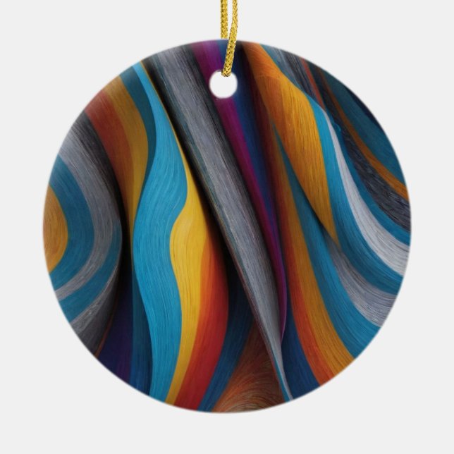 amazing colors ceramic ornament (Front)