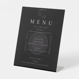 Amazing CORNER CAFE menu card. Pedestal Sign
