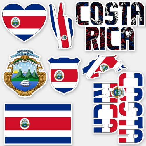 Amazing Costa Rica Shapes National Symbols Sticker