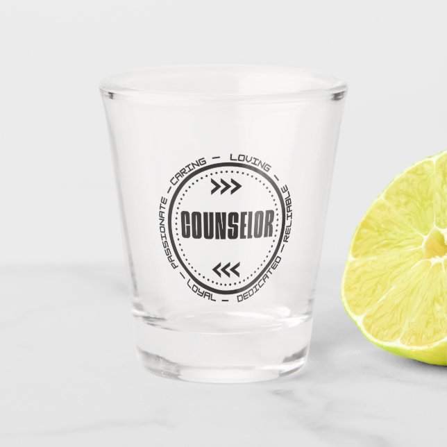 Amazing Counselor Shot Glass (Front)