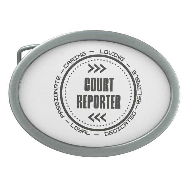 Amazing Court Reporter Belt Buckle (Front)