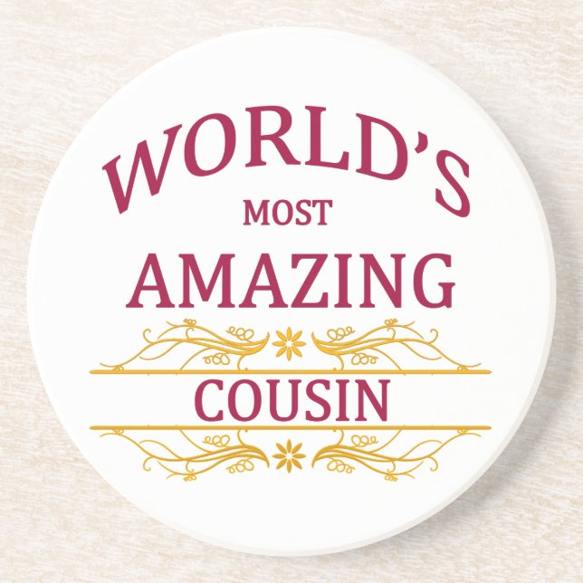 Amazing Cousin Drink Coaster (Front)