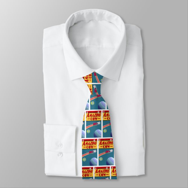 AMAZING COW by Boynton Neck Tie (Tied)