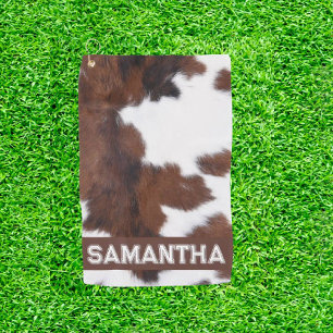 Amazing Cow Print Golf Balls Towel
