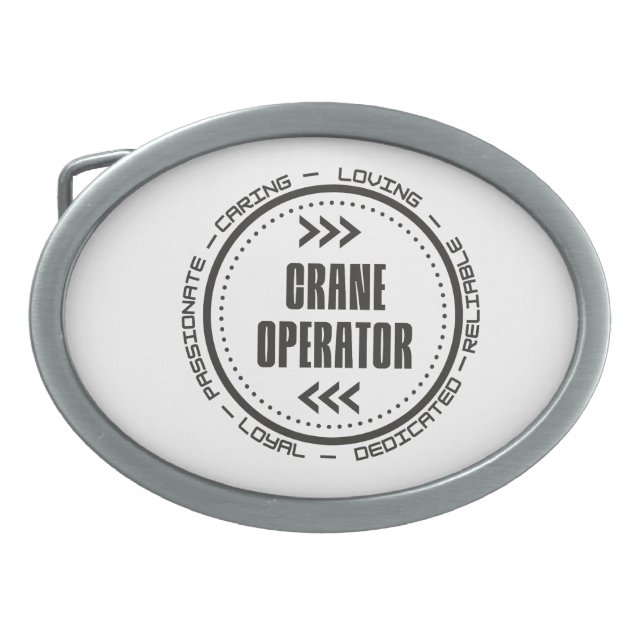 Amazing Crane Operator Belt Buckle (Front)