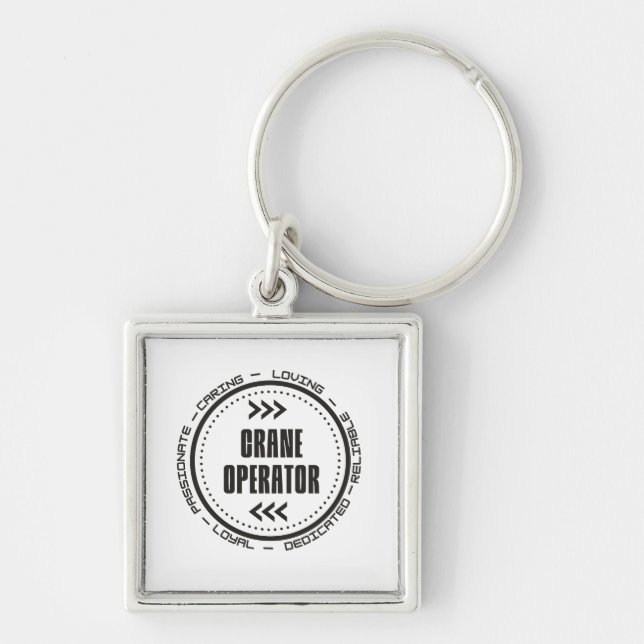 Amazing Crane Operator Keychain (Front)