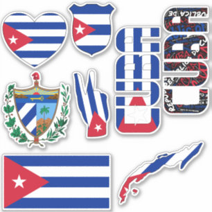 Amazing Cuba Shapes National Symbols Sticker