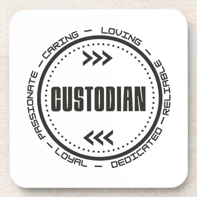 Amazing Custodian Beverage Coaster (Front)