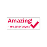 [ Thumbnail: "Amazing!" + Custom Tutor Name Rubber Stamp ]