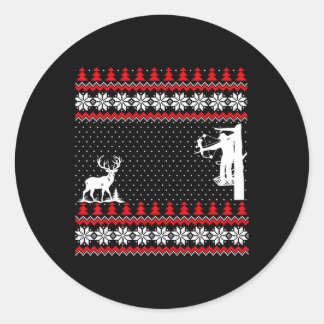 Amazing Cute Funny Duck Hunter Deer Hunting Ugly C Classic Round Sticker