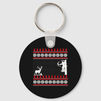 Amazing Cute Funny Duck Hunter Deer Hunting Ugly C Keychain