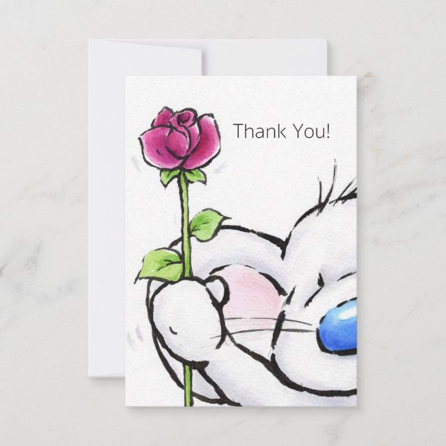 amazing cute mouse with red rose, thank you (Front)
