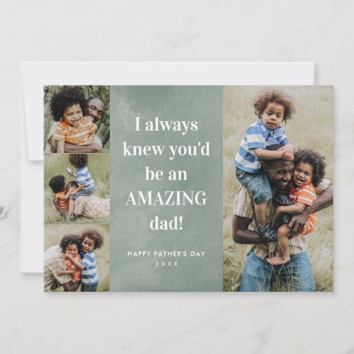 Amazing dad photo collage Fathers Day Card