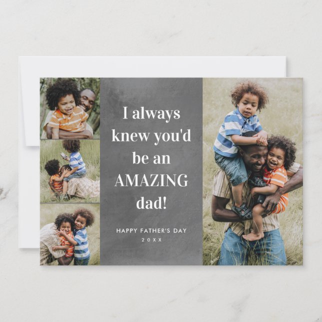 Amazing dad photo collage Father's Day Card (Front)